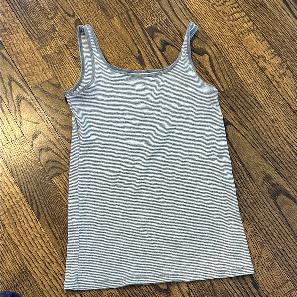 GAP Gray Striped Tank Top